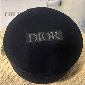 Dior Black Round vanity case- New ,